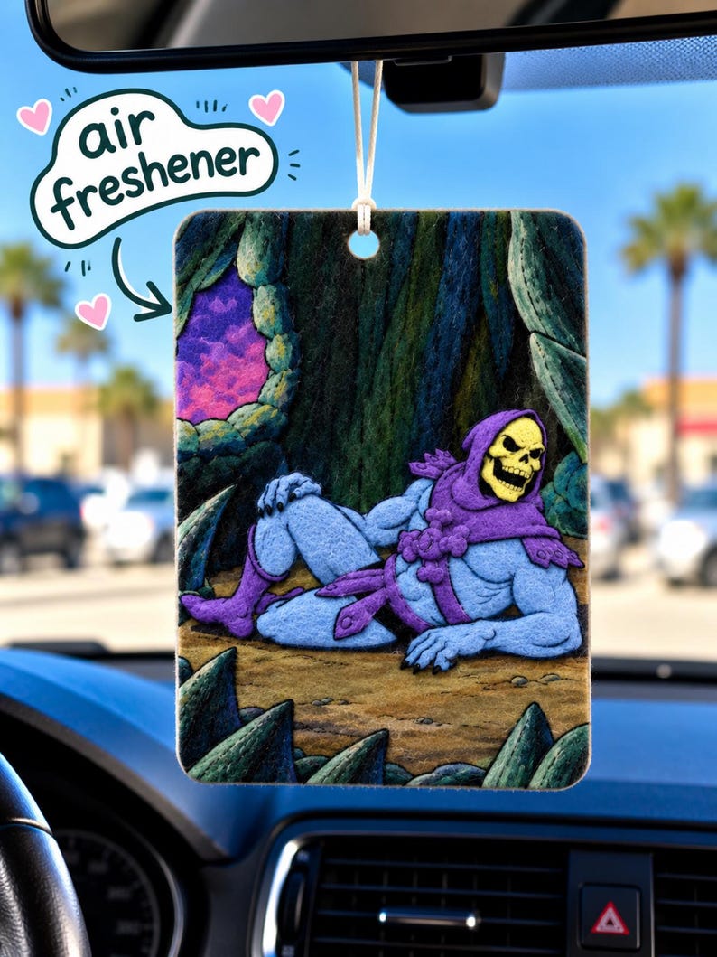 Skeletor Lounging Funny Meme Car Air Freshener