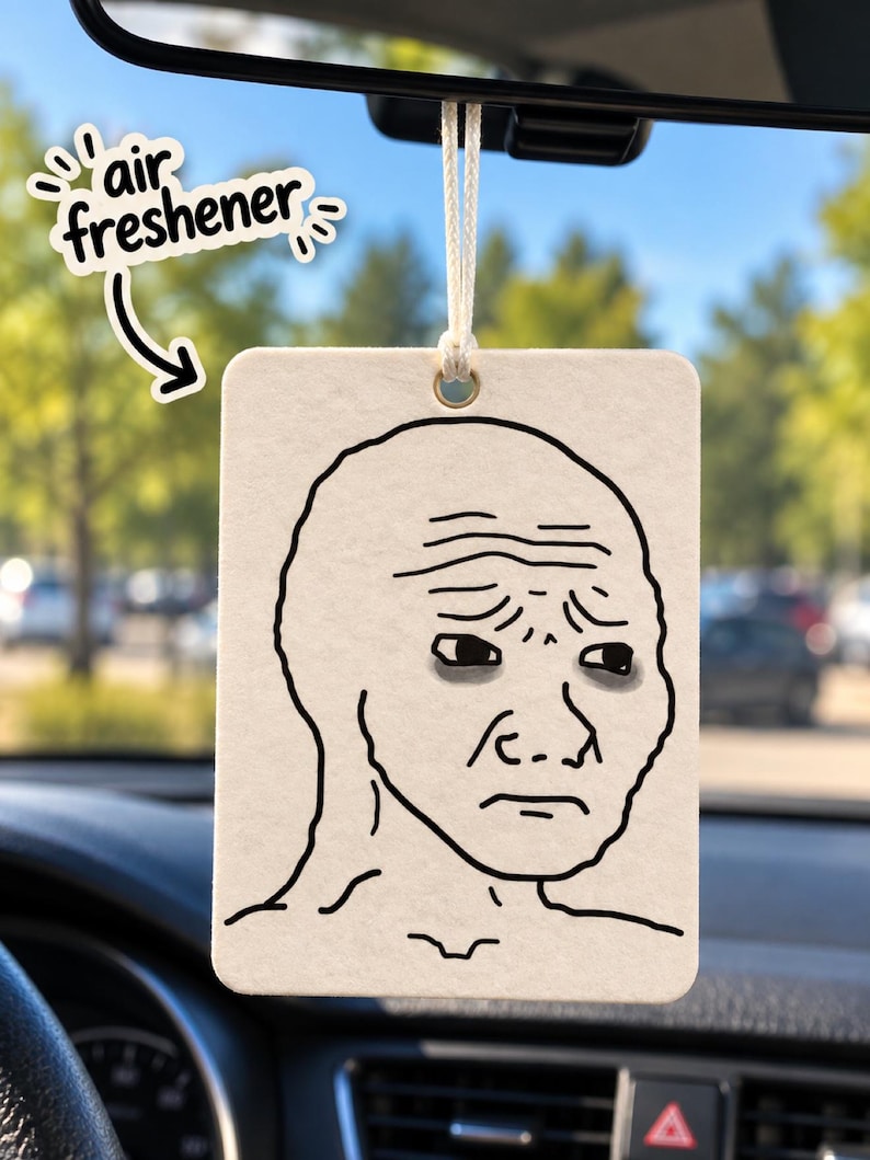 Wojak Funny Meme Car Air Freshener