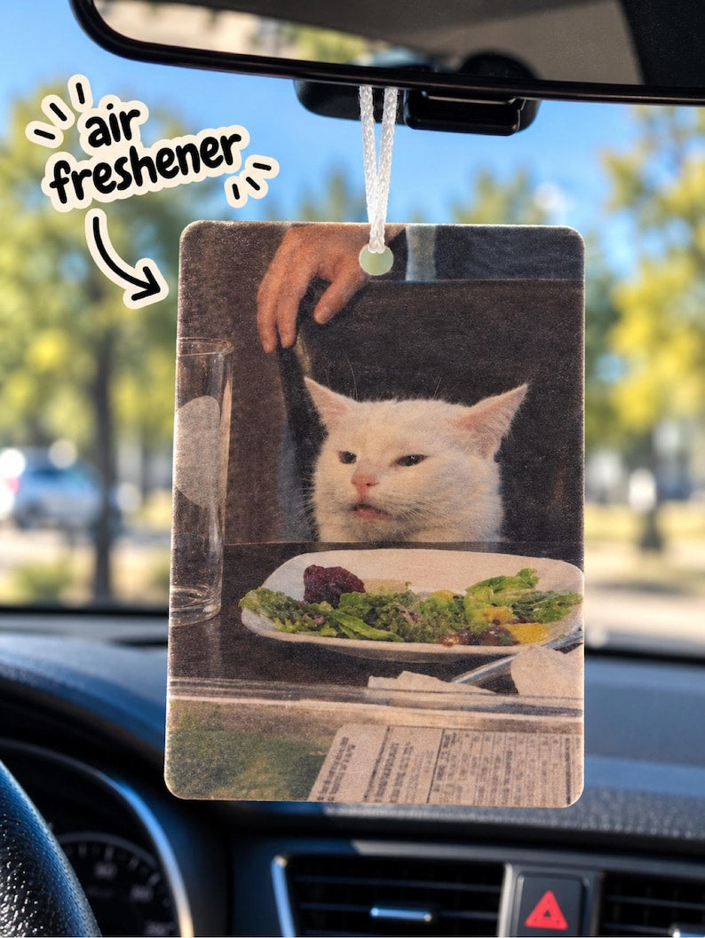 Smudge Cat Funny Meme Car Air Freshener
